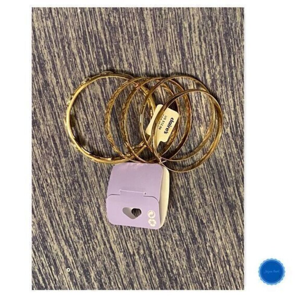 GOLD Textured Bangle Bracelets